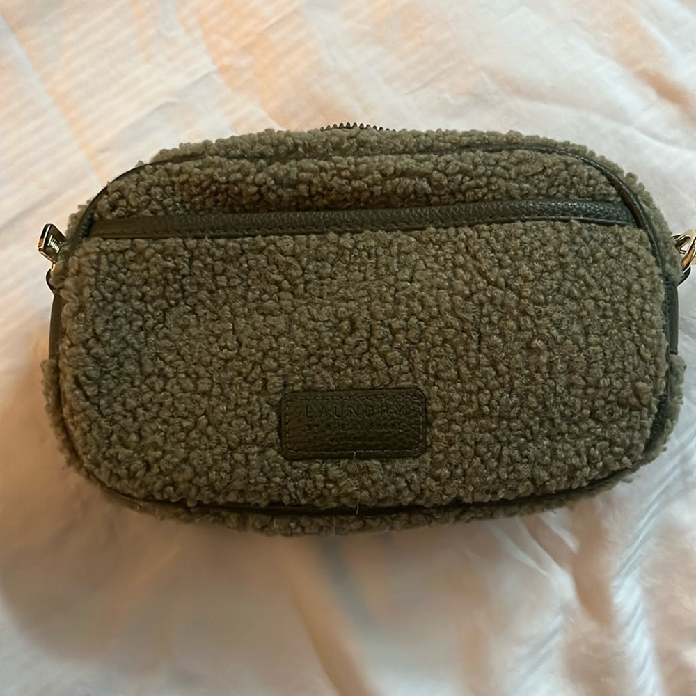 Shelli Segal Green Sherpa Crossbody Purse - NWT!!